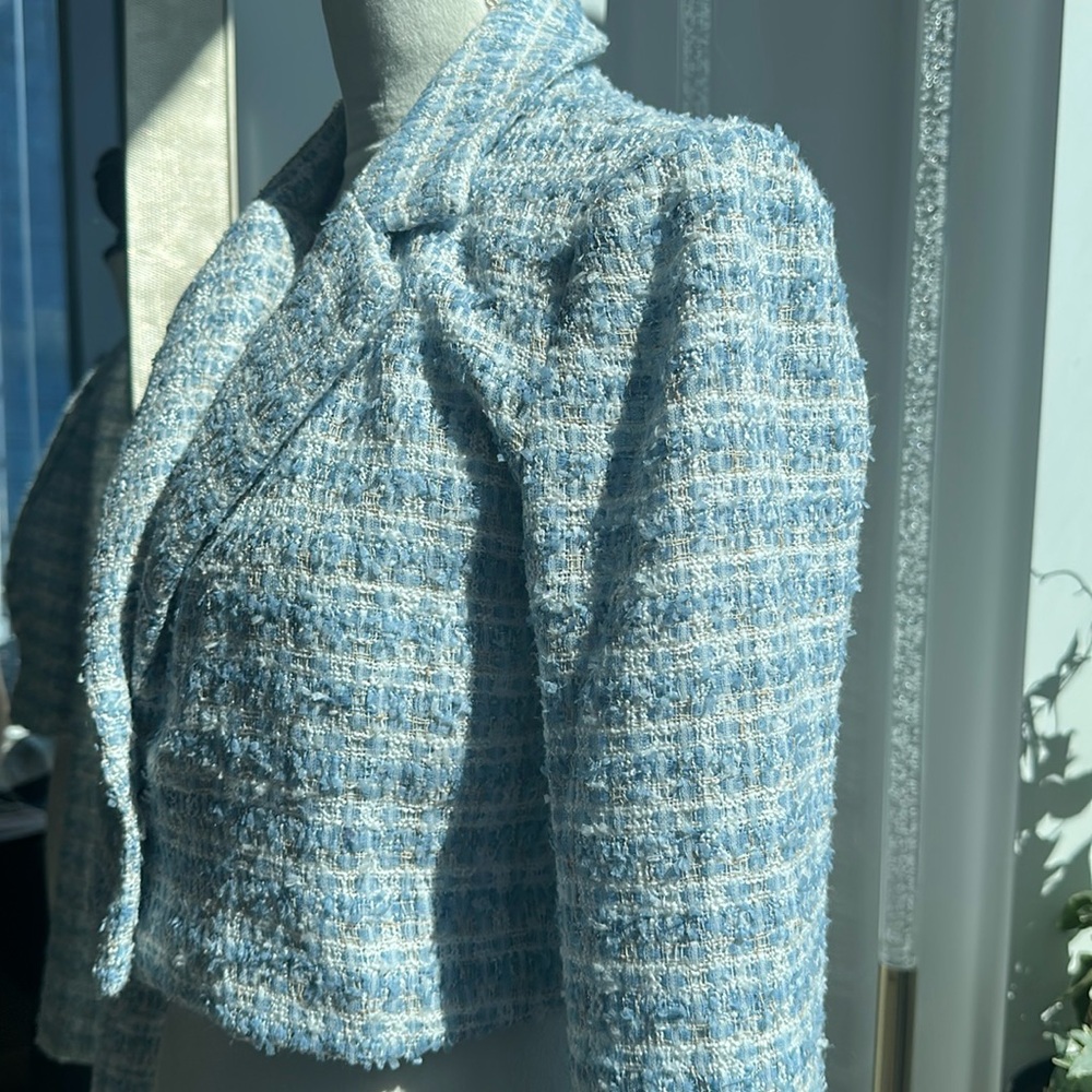 Tweed Blazer - Blue - Picture 6 of 9